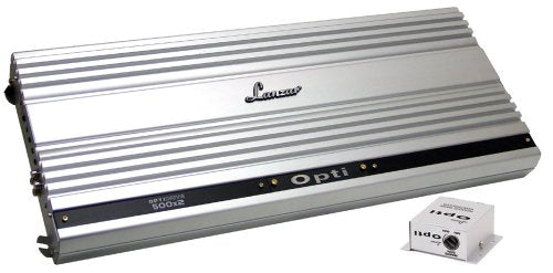 Lanzar OPTI500X2 2-Channel Car Audio Amplifier, 2,000 Watts, 2-4 Ohms,