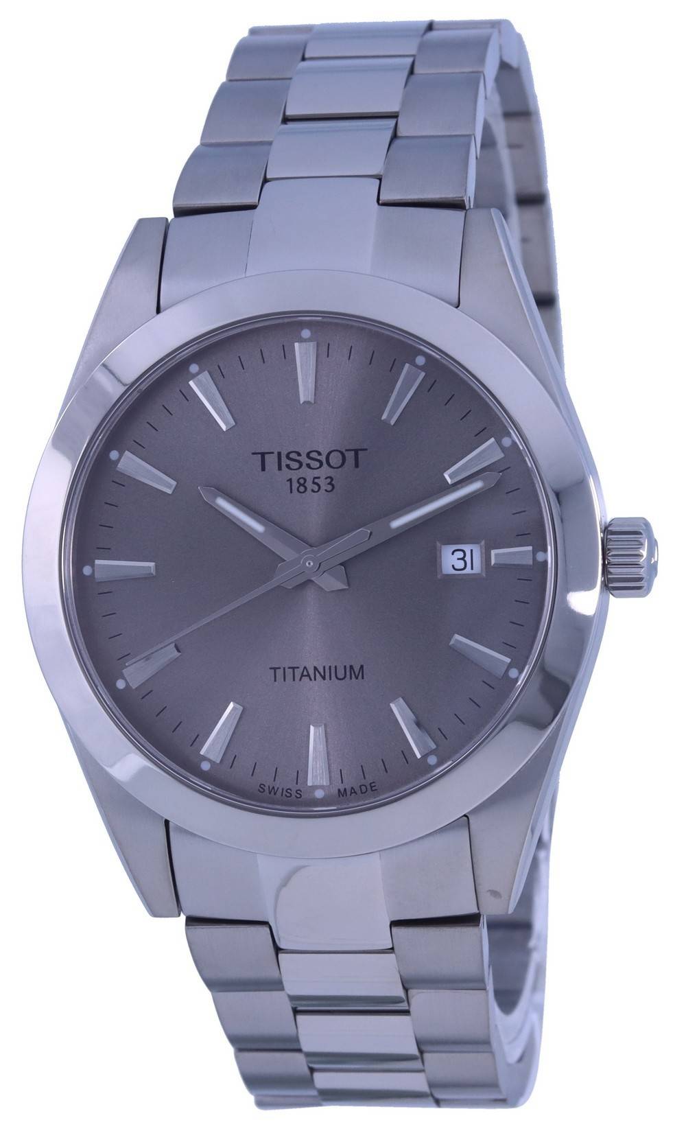 Tissot Gentleman Titanium Grey Dial Quartz T127.410.44.081.00 T1274104