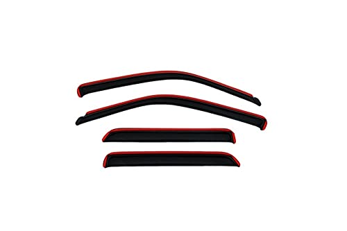 Auto Ventshade AVS In-Channel Ventvisor / Window Deflectors Fits 2007 - 2018 Jeep Wrangler JK Unlimited, 4 pcs. Smoke - 194249