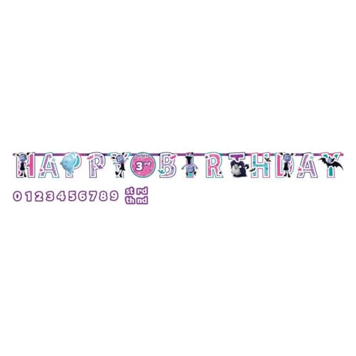 amscan Disney Vampirina Customizable Jumbo Birthday Banner - 1 pc, Multi-colored, One Size