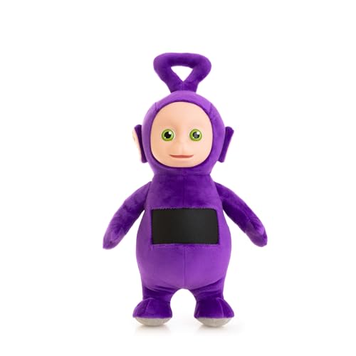 The Loyal Subjects Teletubbies Tinky Winky Soft Plush 8-inch Toy with Interactive Color Changing Belly Patch