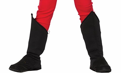 Rubies Child's Forum Super Hero Boot-Covers, Black for Themed Parties and Halloween