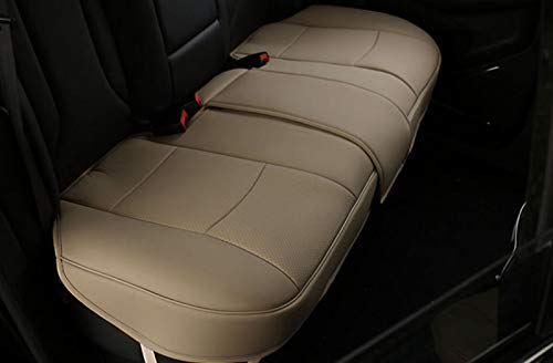 EDEALYN 1 Pack Scalable 124-140cm Back Seat Cover Car Seat Cover Seat Protector Rear Seat Bottom Cover Fits 90 of car - for Seat Bottom Only Tan - Rear seat