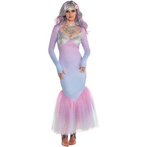 Amscan Enchanting Pastel Colors Mystical Mermaid Costume - 1 Pc - Perfect for Little Dreamers, X-Large 14-16