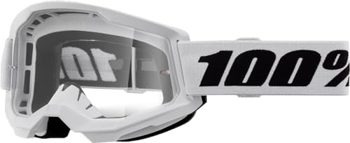 100-Percent Strata 2 Goggles OSFM White/Clear Lens