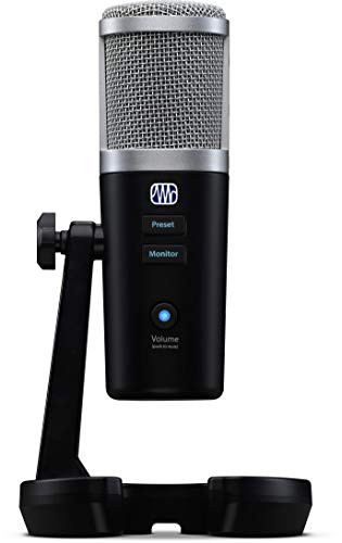 PreSonus Revelator USB Condenser Microphone for podcasting, live streaming, with built-in voice effects plus loopback mixer for gaming, casting, and recording interviews over Skype, Zoom, Discord