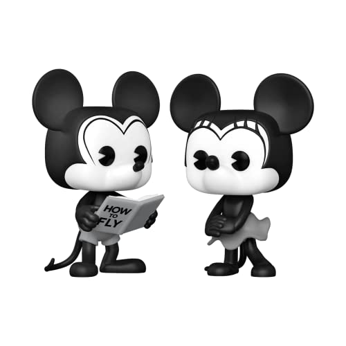 Funko Disney Mickey Mouse One : Walts Plane - Pilot Mickey Mouse Pop! 2 Pack: Mickey Mouse Minnie Mouse