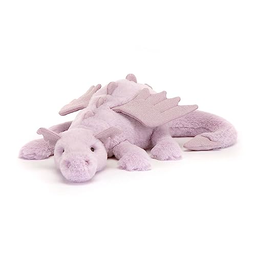 Jellycat Lavender Dragon Stuffed Animal, Large 19.5 inches Mythical Plush Toy Classic Children's Gift