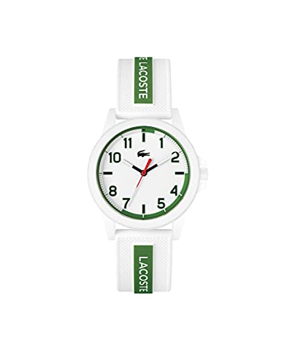 Lacoste Rider Kids' Quartz White Tr90 Case Watch with Rubber Strap Model: 2020140