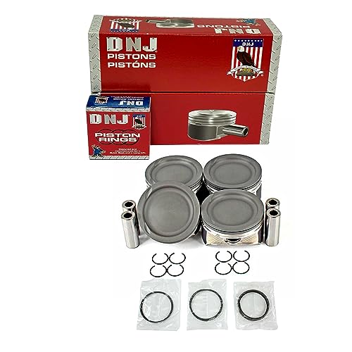 DNJ PRK484 Piston and Ring Kit For 2009-2017 Ford Mazda Mercury 3 5 6 CX-7 Escape Fusion Mariner Milan Transit Connect 2.5L L4 DOHC 16V Naturally Aspirated