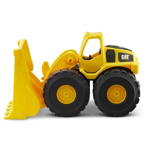 CAT Construction Toys, 15" Front Loader Construction Toy, Ages 2+, Sturdy Plastic, No Batteries Required, Tough Rigs Series