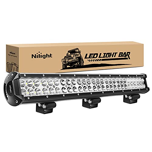 Nilight - 60007C-A 25" 162W Led Light Bar Flood Spot Combo Waterproof Driving Lights Off Road Lights for SUV UTE Truck ATV UTV ,2 Years Warranty