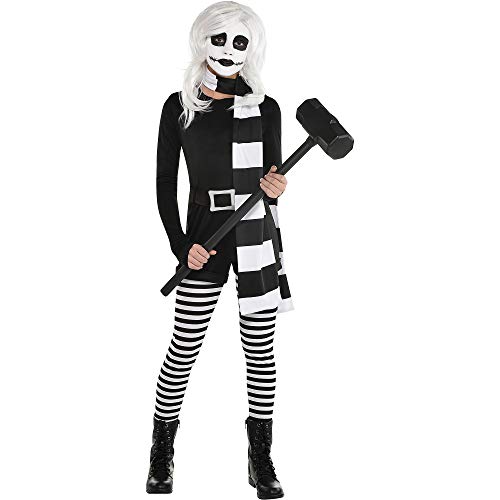 Alice The Psycho Costume - Women Large 10-12 Bewitching Black White Outfit Perfect For Halloween Costume Parties - 1 Set