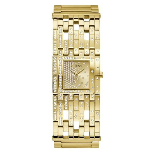 GUESS Women's 22mm Watch - Gold Tone Bracelet Champagne Dial Gold Tone Case