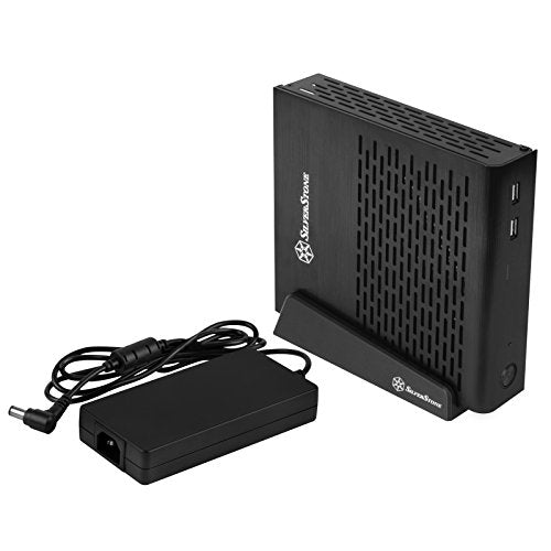 SilverStone Technology Thin-Mini ITX Aluminum Case with 120W External Power Adapter PT13B-120