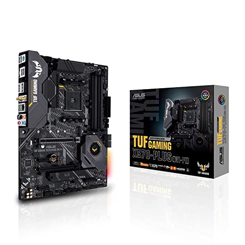 ASUS AM4 TUF Gaming X570-Plus Wi-Fi AM4 Zen 3 Ryzen 5000 3rd Gen Ryzen ATX Motherboard with PCIe 4.0, Dual M.2, 12+2 with Dr. MOS Power Stage