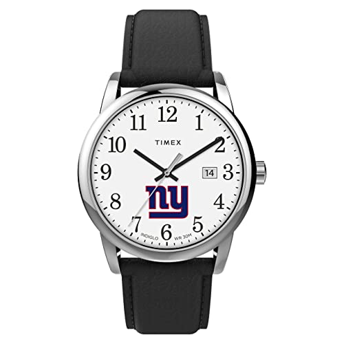 Timex Tribute Men's NFL Easy Reader 38mm Watch New York Giants with Black Leather Strap