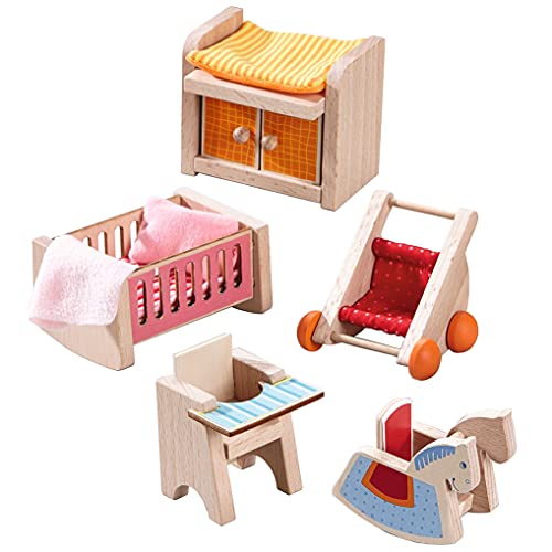 HABA Little Friends Children's Nursery Room - Dollhouse Furniture for 4" Bendy Dolls