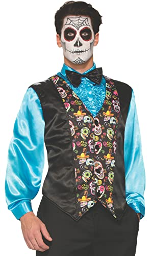 Rubies Men's Forum Novelties Day of The Dead Costume Vest, Standard