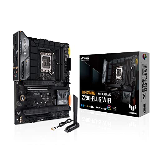 ASUS TUF Gaming Z790-Plus WiFi LGA 1700Intel 14th,12th 13th Gen ATX Gaming MotherboardPCIe 5.0,DDR5,4xM.2 Slots,16+1 DrMOS,WiFi 6,2.5Gb LAN,Front USB 3.2 Gen 2 Type-C,Thunderbolt 4USB4,Aura RGB