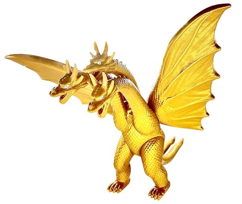 TwCare King Ghidorah, 1964 Movie Series Movable Joints King of The Monsters Dinosaur Action Figures, Travel Bag