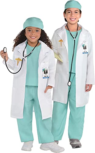 Amscan Doctor Costume For Kids - Medium 8-10- Little Medics Outfit Perfect For Costume Parties, School Events Pretend Play Adventures - 1 Set