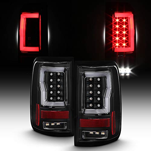 AKKON - Fits 2004-2008 Ford F150 Styleside Strip Tube Bar LED Black Tail Lights Driver Left+Passenger Right Side