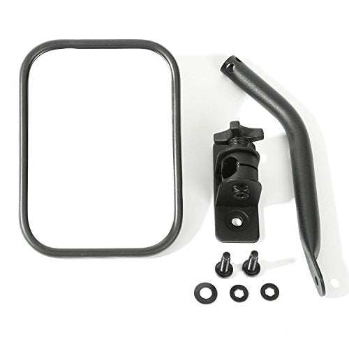 Rugged Ridge Quick Release Mirror, Rectangular, Textured Black 11025.18 Fits 1997-2018 Jeep Wrangler