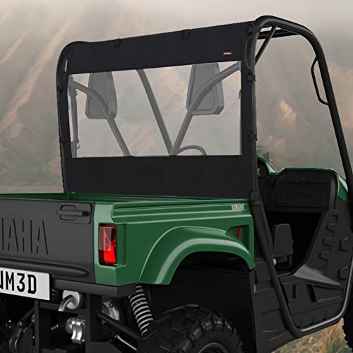 ZIDIYORUO Soft Rear Windshield for Yamaha Rhino Massimo UTVs - PVC Windscreen with Excellent Visibility, Waterproof Tough Against Punctures, Tears Abrasion.