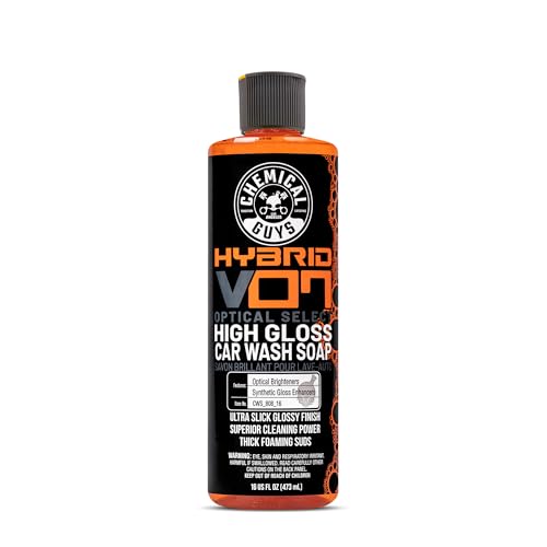 Chemical Guys CWS80816 Hybrid Foaming High Gloss Car Wash Soap Works with Foam Cannons, Foam Guns or Bucket Washes Safe for Cars, Trucks, Motorcycles, RVs More, 16 fl oz, Orange Scent