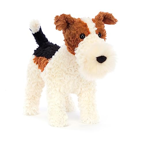 Jellycat Hector Fox Terrier Dog Stuffed Animal, 9.5 inches Dogs Puppies Plush Toy Classic Children's Gift