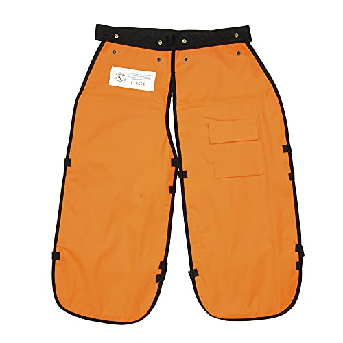 FORESTER Chainsaw Chaps for Men - Adjustable Belt - Chain Saw Chaps for Men, Apron Style W/Pocket, Chainsaw Safety Equipment, Chainsaw Safety Gear, Chainsaw Safety Chaps for Weed Eater