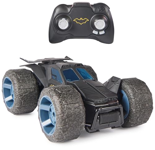 DC Comics, Batman Stunt Force Batmobile, Indoor Remote Control Car, Turbo Boost Crazy Stunts, Collectible Super Hero Kids Toys for Boys and Girls 4+