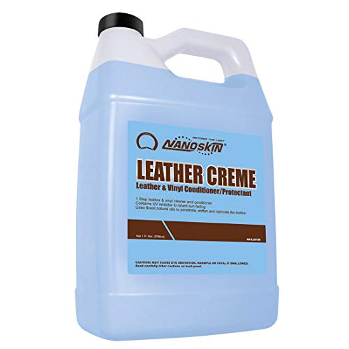 Nanoskin LEATHER CREME Leather Conditioner 1 Gallon Protect Restore Leather Apparel, Furniture, Auto Interiors, Shoes, Bags and Accessories For Natural, Synthetic, Pleather, Faux Leather More