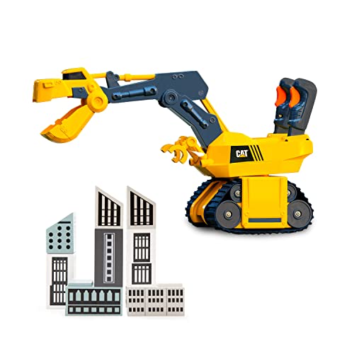 CAT Construction Toys Funrise Light Sound Roaring Rex-Cavator Battery Operated Toy Excavator, Ages 3+