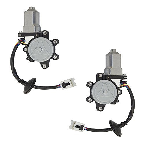 Brock Replacement Pair Set Front Power Window Lift Regulator 6 Pin Connector Motors Compatible with 03-09 350Z 03-07 G35 80731-CD00A 80730-CD00A