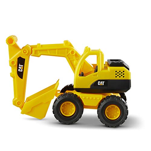 CAT Construction Toys, Construction Fleet 10" Excavator Toy Ages 2+ Real Working Parts, Indoor/Outdoor Play, Sturdy Plastic Construction, Ideal Sand/Beach Toy