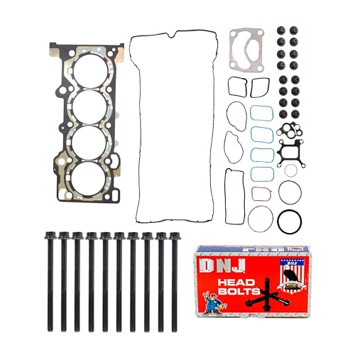 DNJ HGB4318 Cylinder Head Gasket set with Head Bolt Kit for 2015-2019 FordLincoln Explorer MKC Mustang 2.3L L4 16V DOHC 2300cc