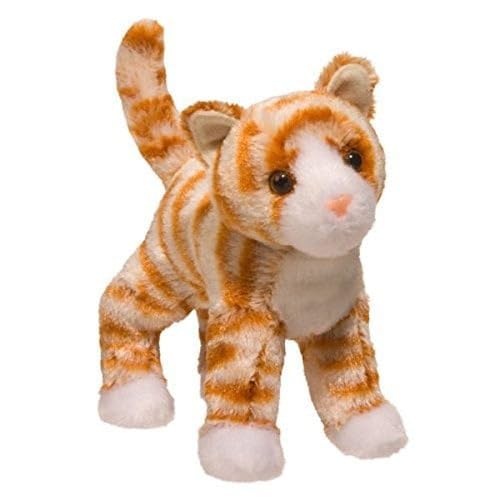 Douglas Hally Orange Striped Cat Stuffed Animal 8 inch Tall