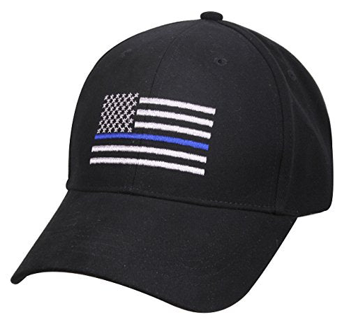 Rothco Thin Blue Line Flag Low Profile Cap, Black