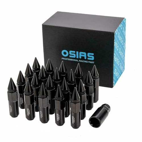 OSIAS 20PCS M12X1.5 Racing Wheel 60MM Lug Nuts with Socket Key for Honda Colorful