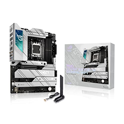 ASUS ROG Strix X670E-A Gaming WiFi 6E Socket AM5 LGA 1718 Ryzen 7000 Gaming Motherboard16+2 Power Stages,PCIe 5.0, DDR5,4xM.2 Slots,USB 3.2 Gen 2x2, WiFi 6E, AI Cooling II