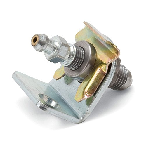 ADAPTER FITTING -4 AN MALE FLARE TO 3/8" -24 BRAKE BLEEDER FEMALE CLEAR ZINC FINISH