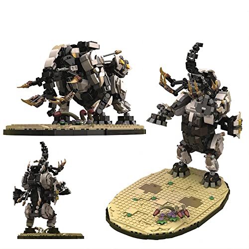 1,203 Pieces Forbiden West Tremortusk Building Toy Sets, Zero Dawn Monster Tremortusk Model Building Block, Collectible Gift for Adult Gaming Fans Model of The Iconic Machine with a Display Stand