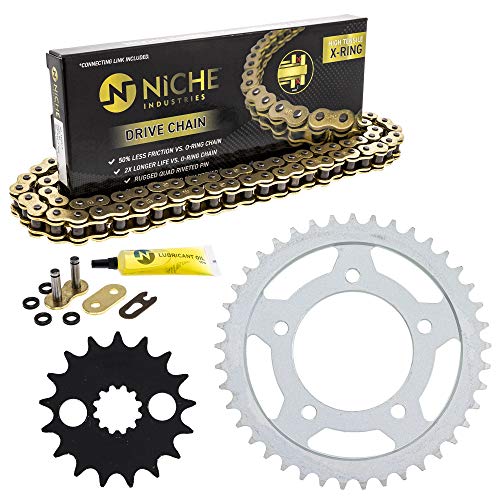 NICHE Drive Sprocket Chain Combo for Kawasaki Ninja ZX14 ZZR1400 Front 17 Rear 41 Tooth 530VM-X X-Ring 116 Links