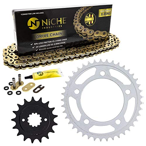 NICHE Drive Sprocket Chain Combo for Honda VT750C VT750CD VT750C2 Front 17 Rear 41 Tooth 525VM-X X-Ring 122 Links