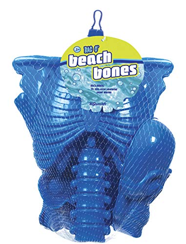 Toysmith, Bag O'Beach Bones Playset, 14 Life-Size Bone Sand Molds, For Boys Girls Ages 3+, 15 Inch