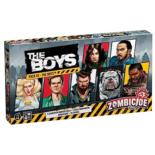 Zombicide The Boys Character Pack 2 - Diverse Heroes Unique Companions! Cooperative Strategy Board Game for Ages 14+, 1-6 Players, 60 Minute Playtime, Made by CMON