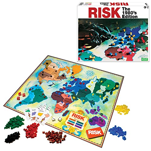 Risk The 1980's Edition With Original 1980's Artwork and Components by Winning Moves Games USA, Strategy Board Game of World Domination for 2 to 6 Players, Ages 8+