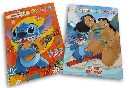 Colortivity LiloandStitch Coloring and Activity Book Set of 2-80 Pages Each